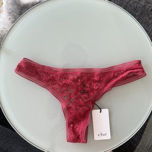 NWT ELSE Lingerie Paisley Thong Indie Red, S